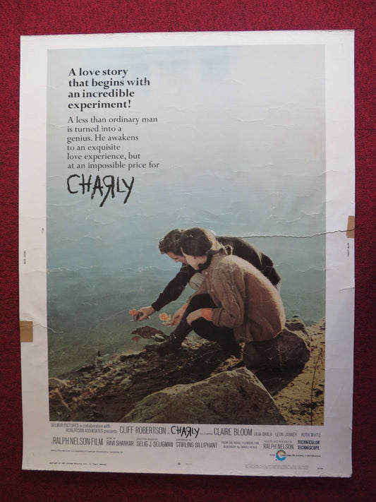 CHARLY US 30 X 40 ROLLED POSTER CLIFF ROBERTSON CLAIRE BLOOM 1968 Rendezvous Cinema Movie posters