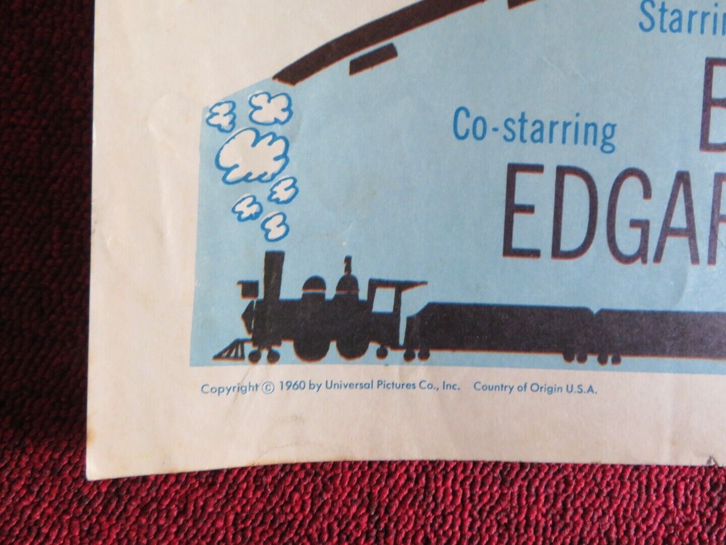 CHARTROOSE CABOOSE US HALF SHEET (22"x 28") POSTER MOLLY BEE BEN COOPER 1960 Movie posters