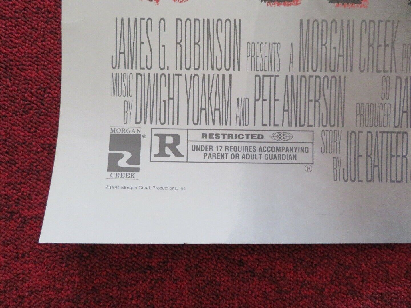 CHASERS FOLDED US ONE SHEET POSTER DENNIS HOPPER TOM BERENGER 1994 - Rendezvous Cinema