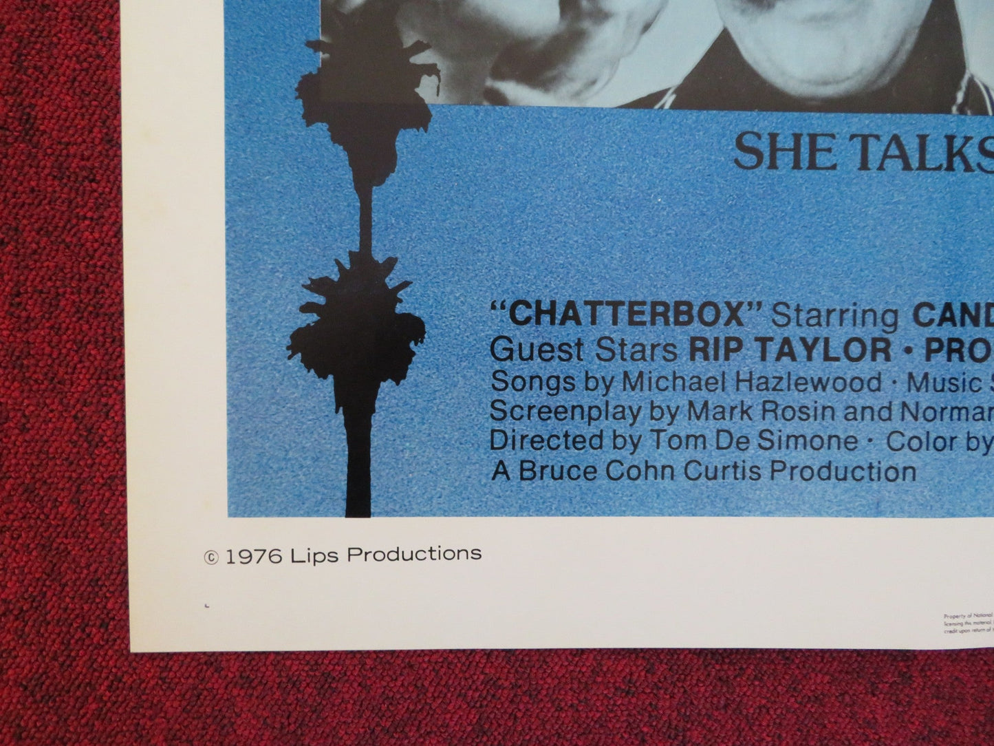 CHATTERBOX! FOLDED US ONE SHEET POSTER CANDICE RIALSON LARRY GELMAN 1977 Rendezvous Cinema Movie posters