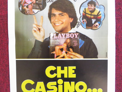 CHE CASINO... CON PIERINO! ITALIAN LOCANDINA POSTER ROBERTO GALLOZZI 1982 Rendezvous Cinema Movie posters