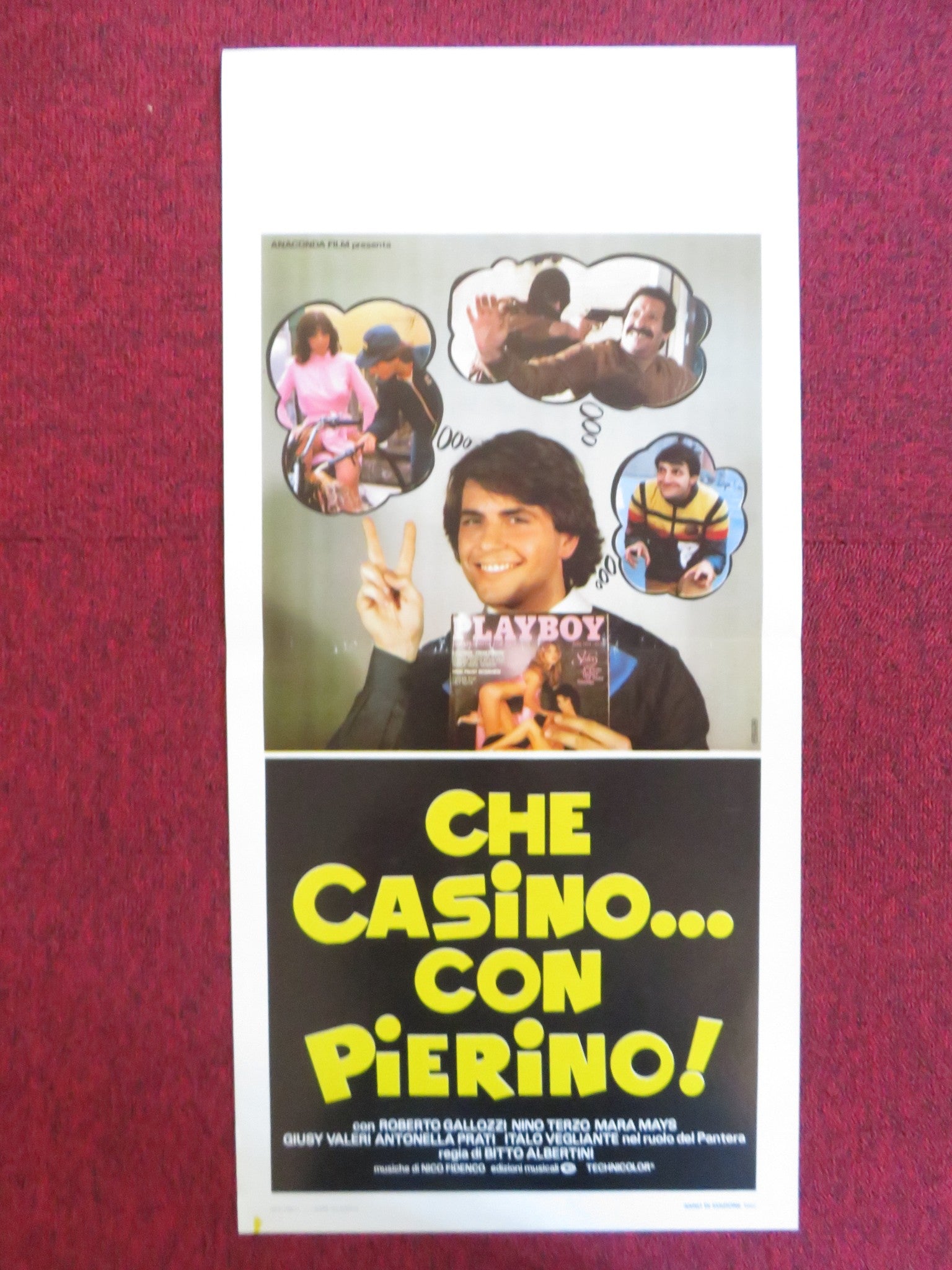 CHE CASINO... CON PIERINO! ITALIAN LOCANDINA POSTER ROBERTO GALLOZZI 1982 Rendezvous Cinema Movie posters