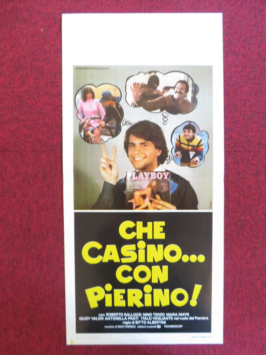 CHE CASINO... CON PIERINO! ITALIAN LOCANDINA POSTER ROBERTO GALLOZZI 1982 Rendezvous Cinema Movie posters