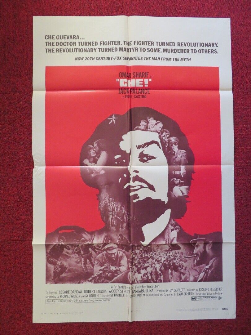 CHE ! FOLDED US ONE SHEET POSTER RORY CALHOUN OMAR SHARIF JACK PALANCE 1969 Movie posters