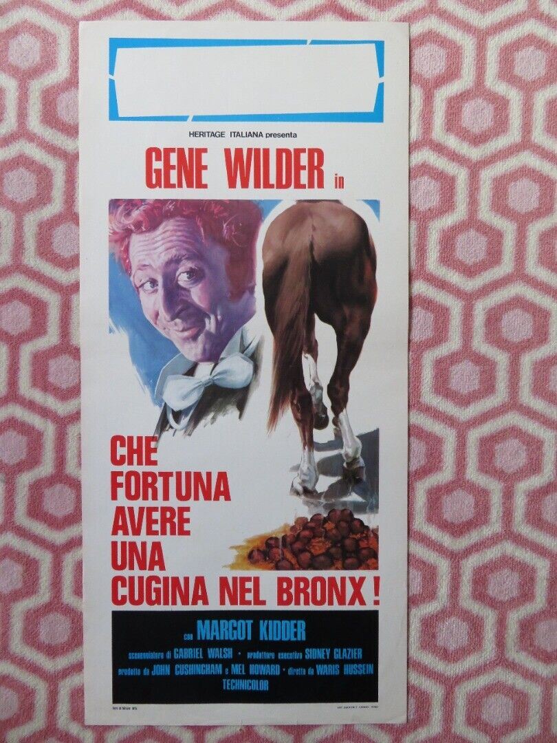 CHE FORTUNA AVERE UNA CUGINA .. ITALIAN LOCANDINA (27.5"x13") POSTER 1975 Movie posters