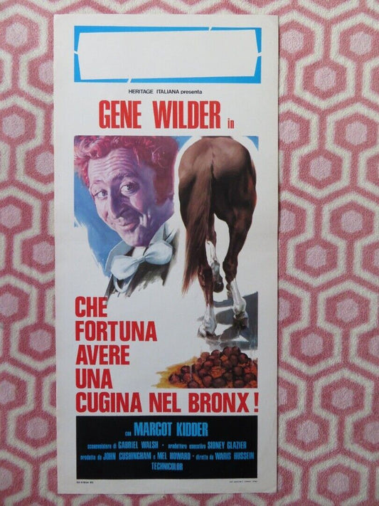 CHE FORTUNA AVERE UNA CUGINA .. ITALIAN LOCANDINA (27.5"x13") POSTER 1975 Movie posters