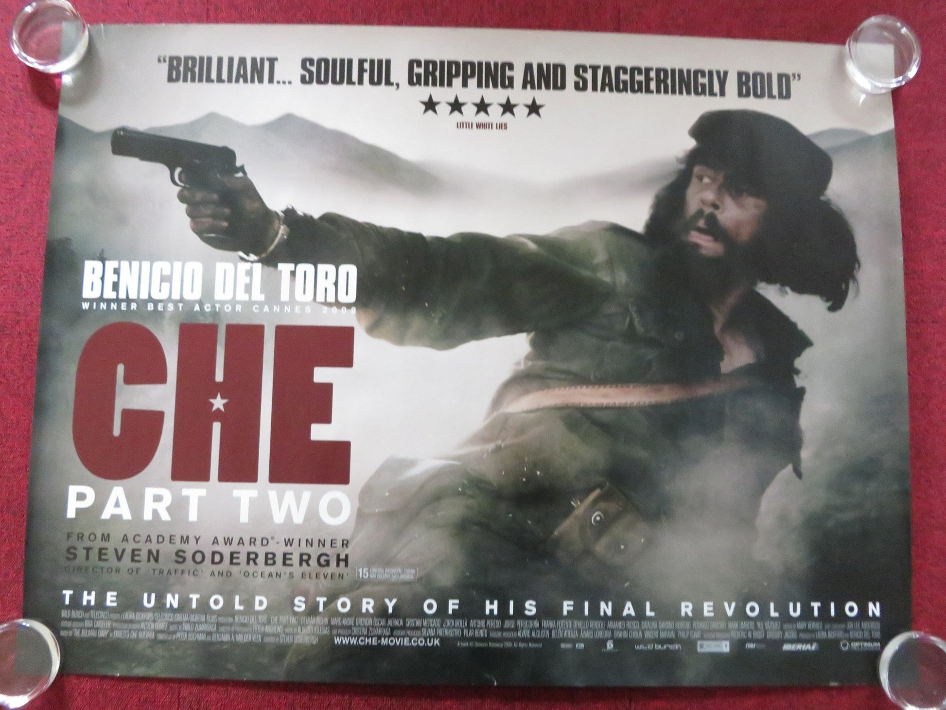 CHE: PART TWO UK QUAD (30"x 40") ROLLED POSTER BENICIO DEL TORO R. SANTORO 2008 Rendezvous Cinema Movie posters
