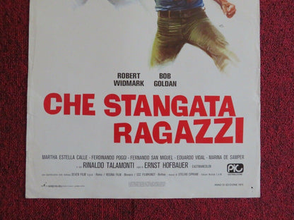 CHE STANGATA RAGAZZI ITALIAN LOCANDINA (28"x13") POSTER BOB GOLDAN 1975 Movie posters