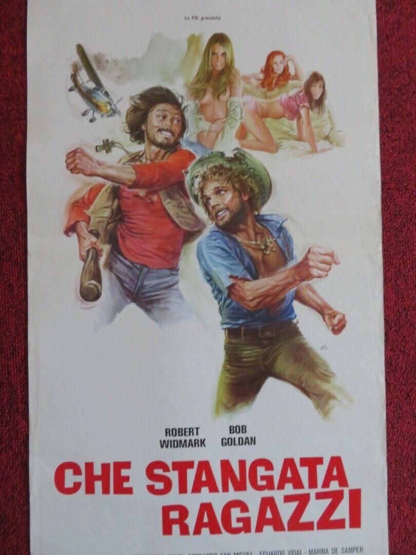 CHE STANGATA RAGAZZI ITALIAN LOCANDINA (28"x13") POSTER BOB GOLDAN 1975 Movie posters