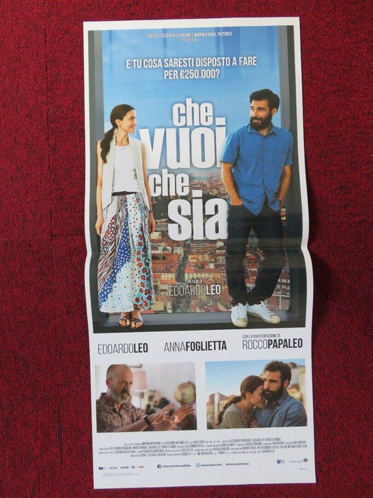 CHE VUOI CHE SIA ITALIAN LOCANDINA (27.5"x13") POSTER ANNA FOGLIETTA 2016 Movie posters