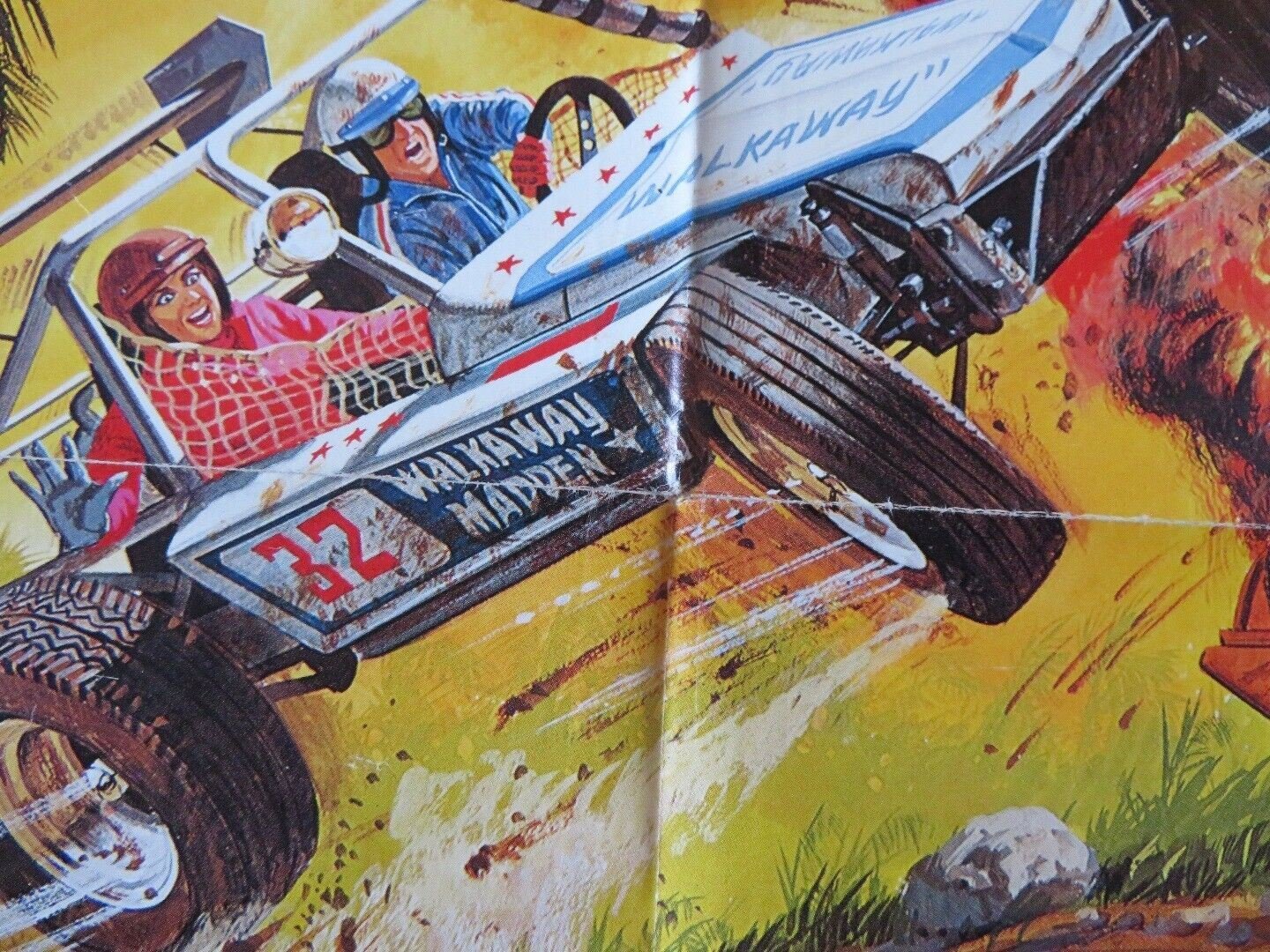 CHECKERED FLAG OR CRASH FOLDED US ONE SHEET POSTER J DOM BAKER S SARANDON 1977 Movie posters