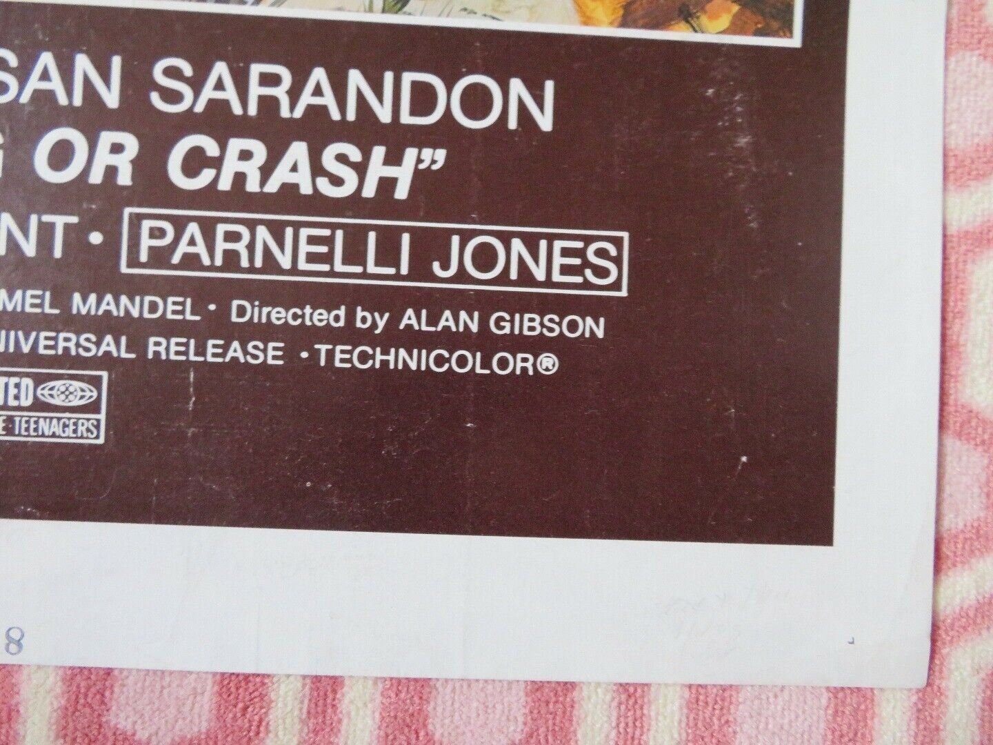 CHECKERED FLAG OR CRASH FOLDED US ONE SHEET POSTER J DOM BAKER S SARANDON 1977 Movie posters