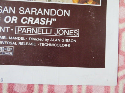 CHECKERED FLAG OR CRASH FOLDED US ONE SHEET POSTER J DOM BAKER S SARANDON 1977 Movie posters