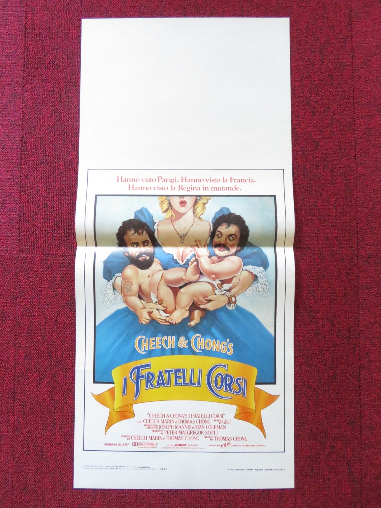 CHEECH & CHONG'S I FRATELLI CORSI ITALIAN LOCANDINA POSTER C. MARIN 1981 Rendezvous Cinema Movie posters