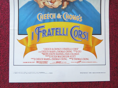 CHEECH & CHONG'S I FRATELLI CORSI ITALIAN LOCANDINA POSTER C. MARIN 1981 Rendezvous Cinema Movie posters