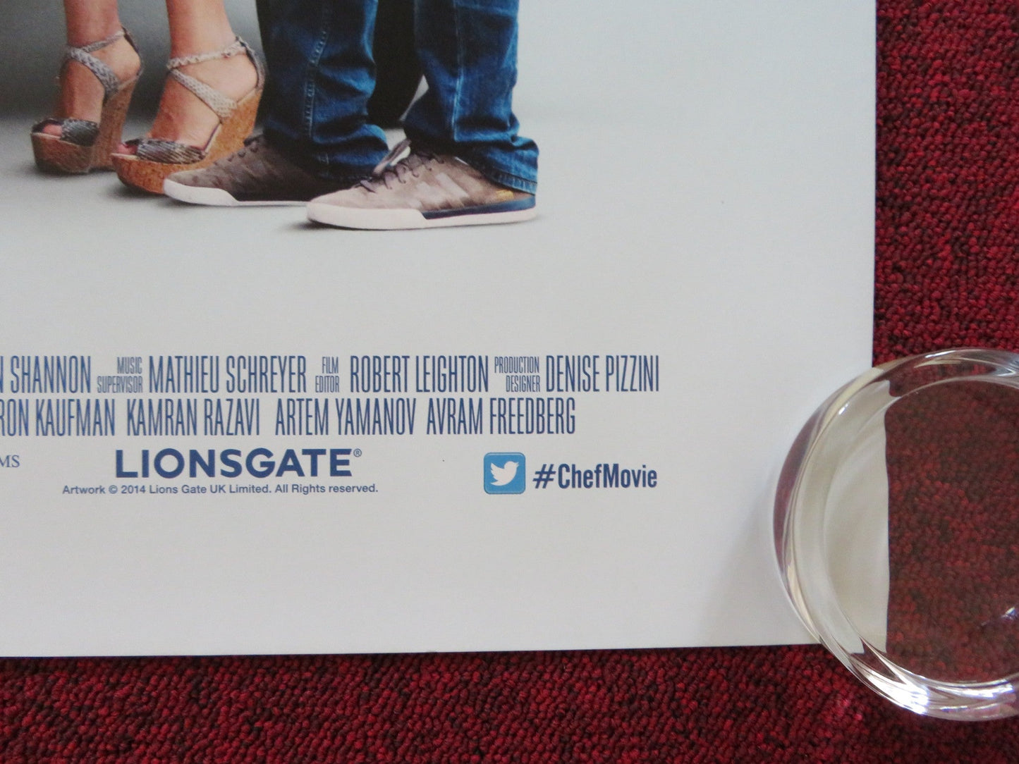 CHEF UK QUAD (30"x 40") ROLLED POSTER JON FAVREAU JOHN LEGUIZAMO 2014 Rendezvous Cinema Movie posters