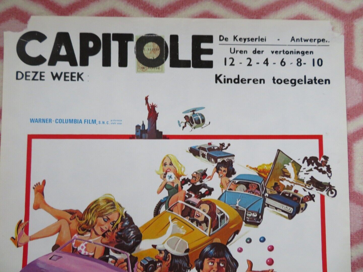 CHEWING GUM RALLYE /The Gumball Rally BELGIUM (21.5"x14") POSTER M LSARRAZI 1976 Movie posters