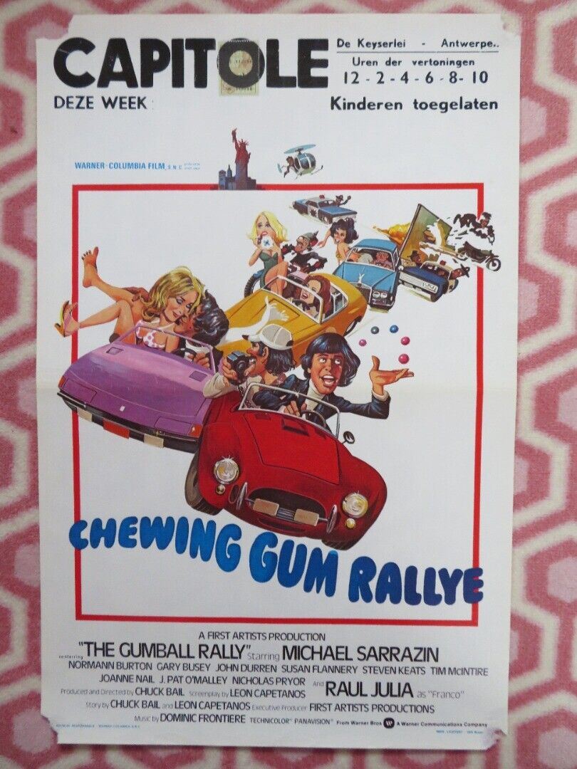 CHEWING GUM RALLYE /The Gumball Rally BELGIUM (21.5"x14") POSTER M LSARRAZI 1976 Movie posters
