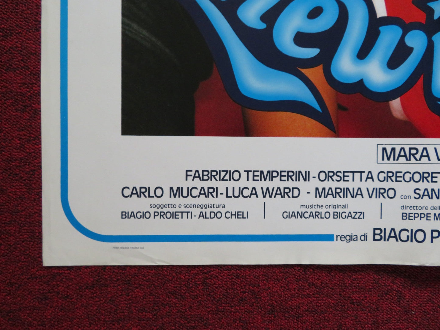 CHEWINGUM ITALIAN FOGLIO POSTER MAURO DI FRANCESCO ISABELLA FERRARI 1984 Rendezvous Cinema Movie posters