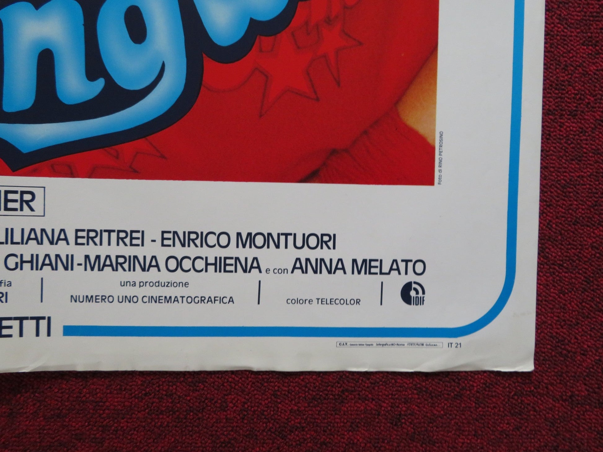 CHEWINGUM ITALIAN FOGLIO POSTER MAURO DI FRANCESCO ISABELLA FERRARI 1984 Rendezvous Cinema Movie posters