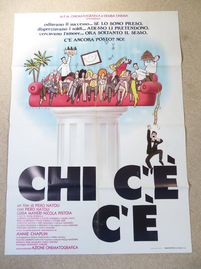 CHI C'E C'E ITALIAN 2 FOGLIO POSTER PIERO NATOLI LUISA MANERI 1987 Rendezvous Cinema Movie posters