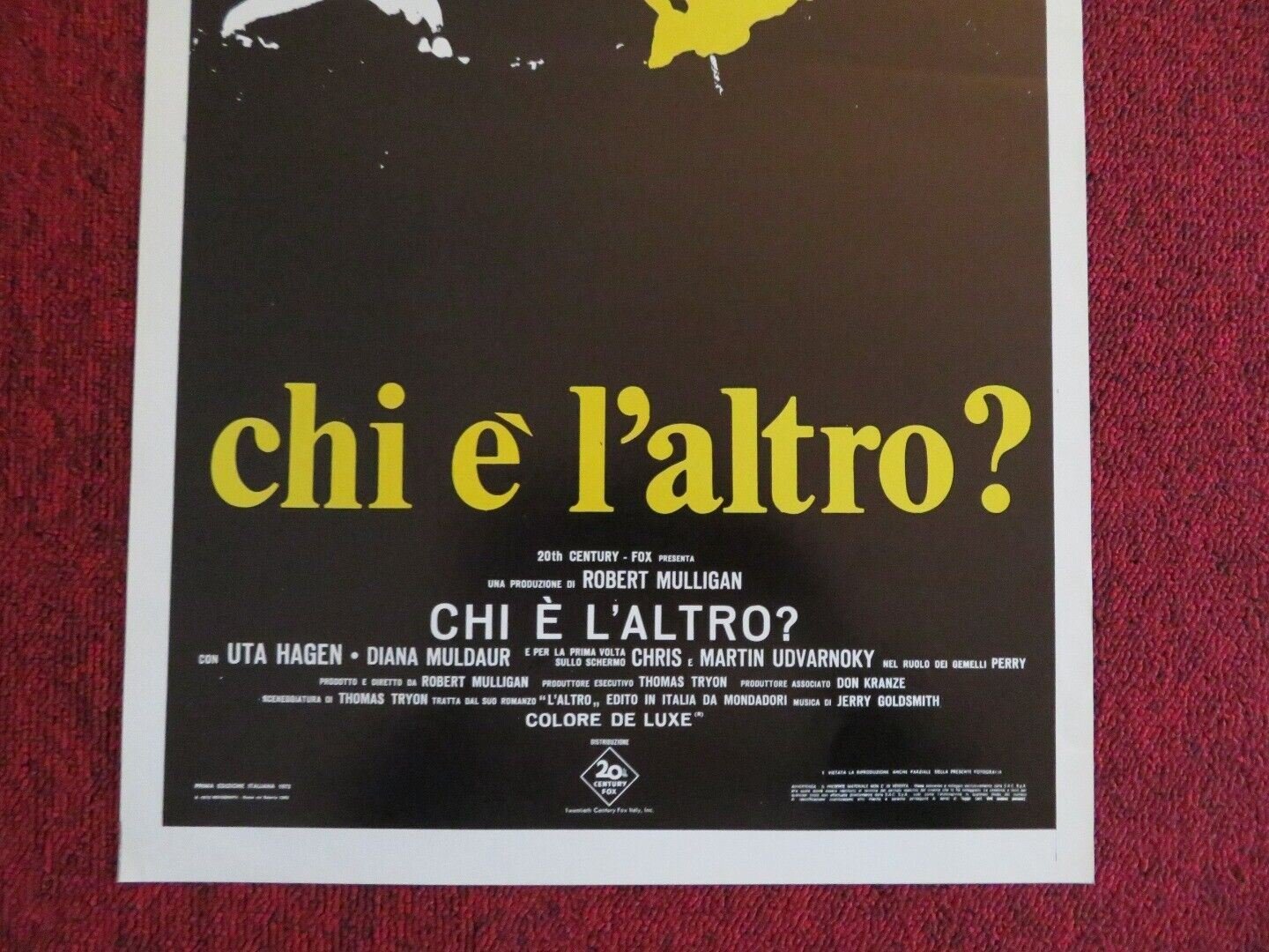 CHI E L'ALTRO? / The Other ITALIAN LOCANDINA (27"x13") POSTER 1972 Movie posters