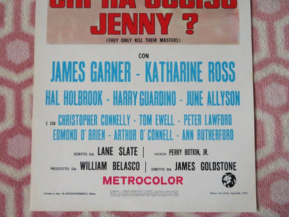 CHI HA UCCISO JENNY? ITALIAN LOCANDINA (27.5"x12") POSTER JAMES GARNER 1973 Movie posters