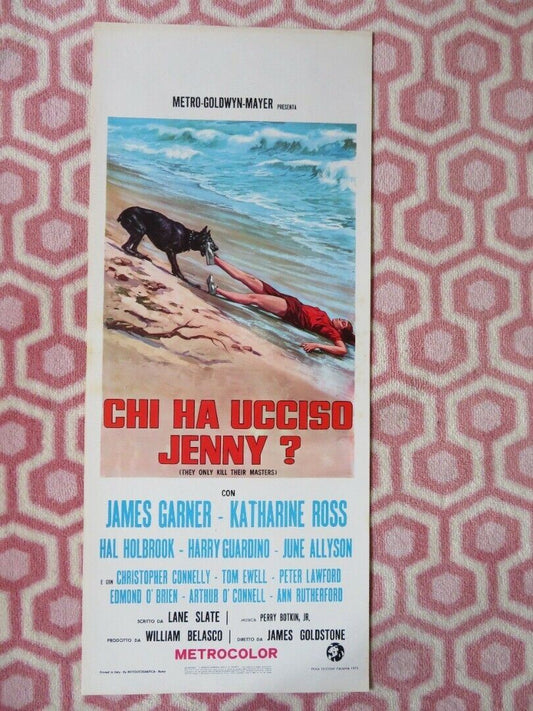CHI HA UCCISO JENNY? ITALIAN LOCANDINA (27.5"x12") POSTER JAMES GARNER 1973 Movie posters