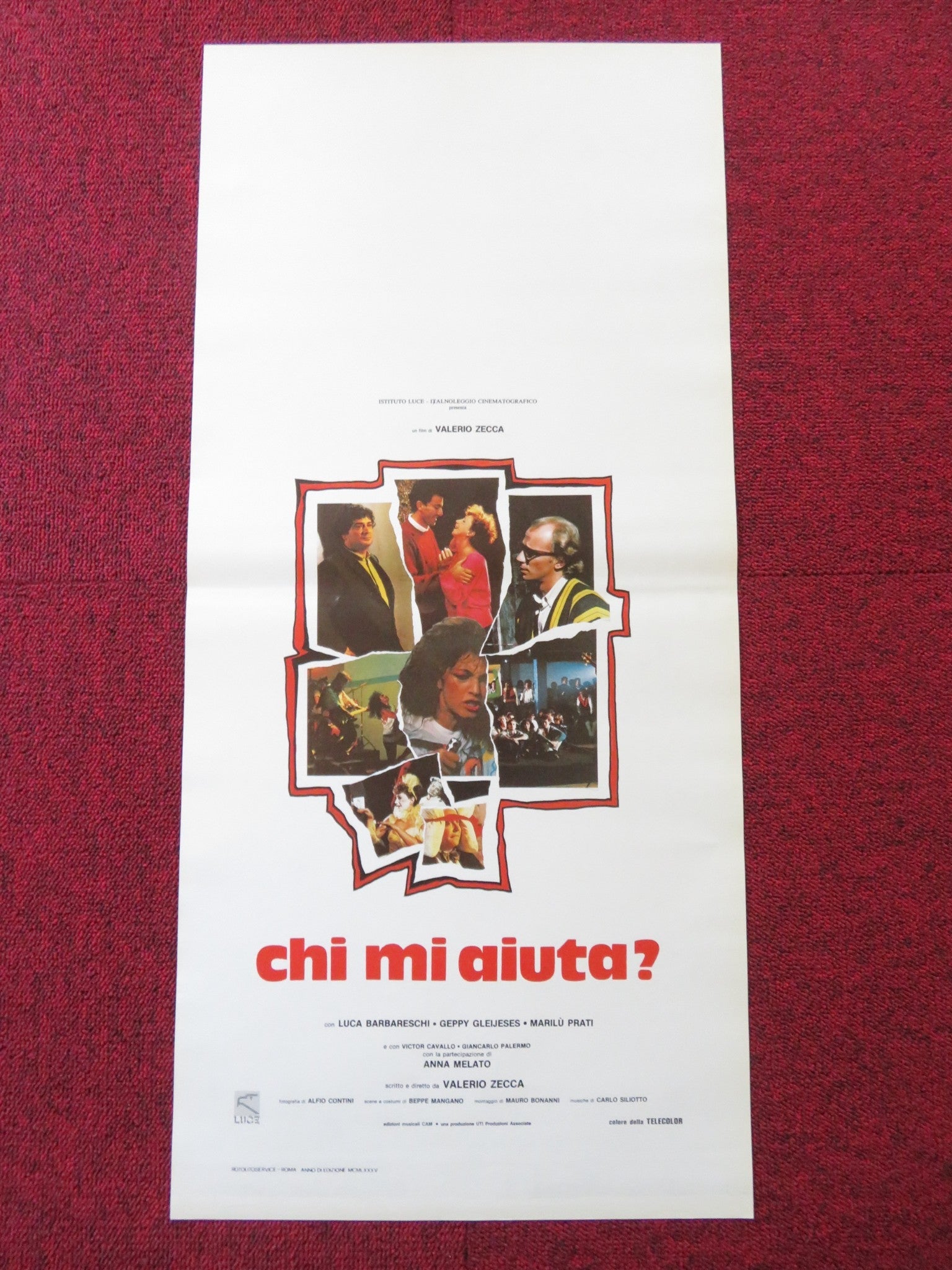 CHI MI AIUTA? ITALIAN LOCANDINA POSTER LUCA BARBARESCHI GEPPY GLEIJESES 1983 Rendezvous Cinema Movie posters