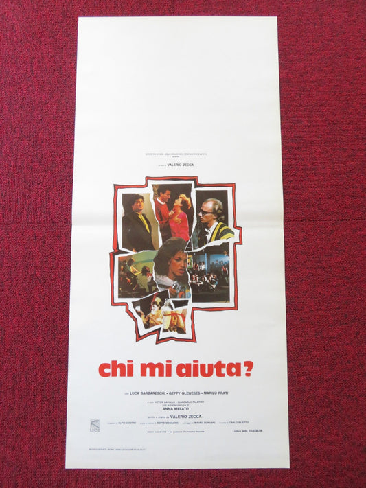 CHI MI AIUTA? ITALIAN LOCANDINA POSTER LUCA BARBARESCHI GEPPY GLEIJESES 1983 Rendezvous Cinema Movie posters