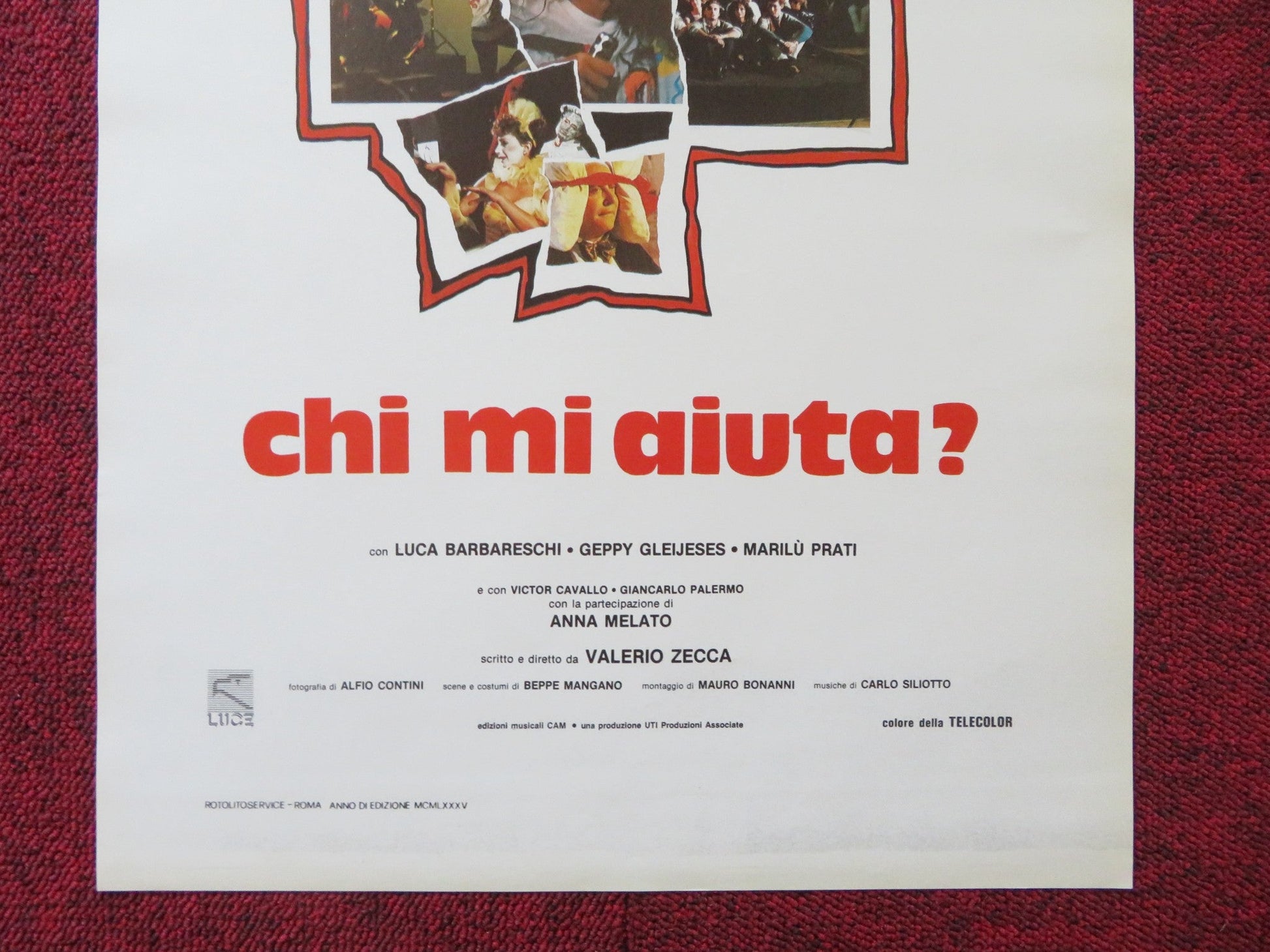 CHI MI AIUTA? ITALIAN LOCANDINA POSTER LUCA BARBARESCHI GEPPY GLEIJESES 1983 Rendezvous Cinema Movie posters