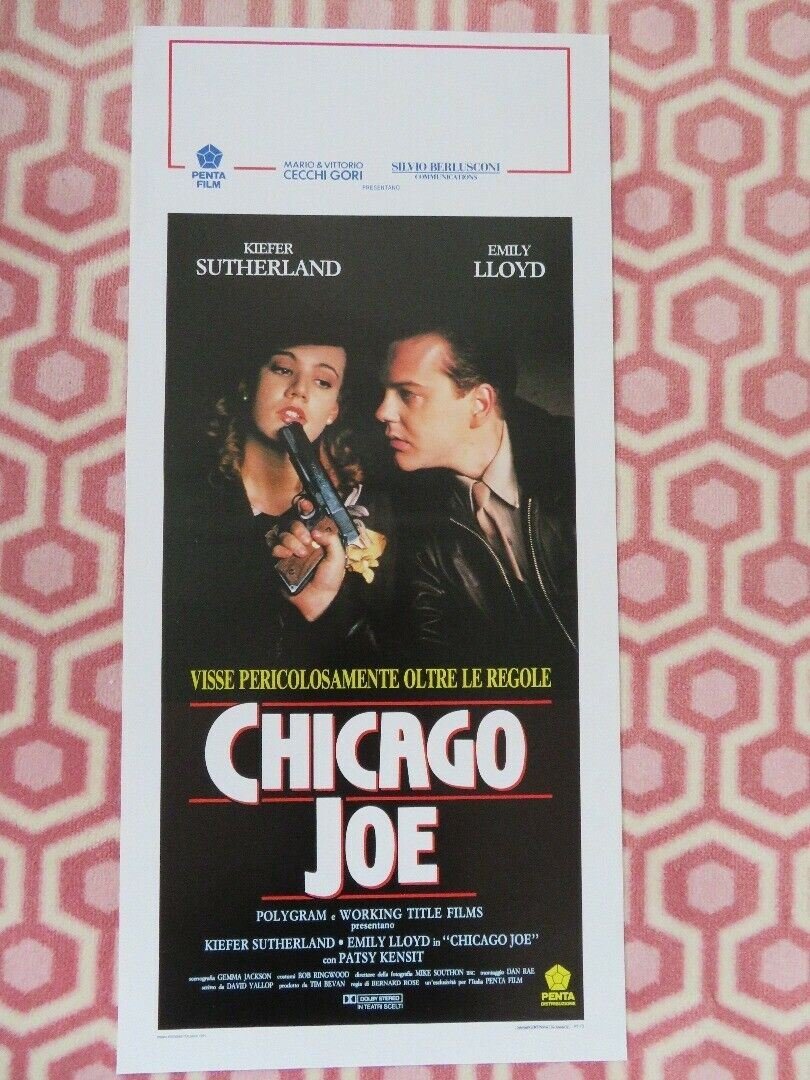 CHICAGO JOE ITALIAN LOCANDINA (27.5"x 13") POSTER KIEFER SUTHERLAND EMILY LLOYD Rendezvous Cinema Movie posters