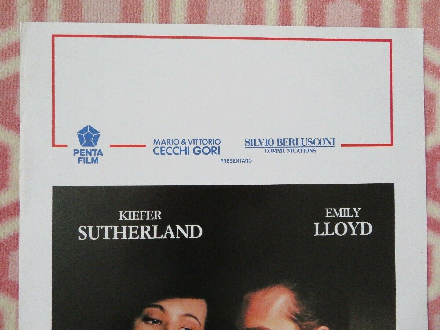 CHICAGO JOE ITALIAN LOCANDINA (27.5"x 13") POSTER KIEFER SUTHERLAND EMILY LLOYD Rendezvous Cinema Movie posters
