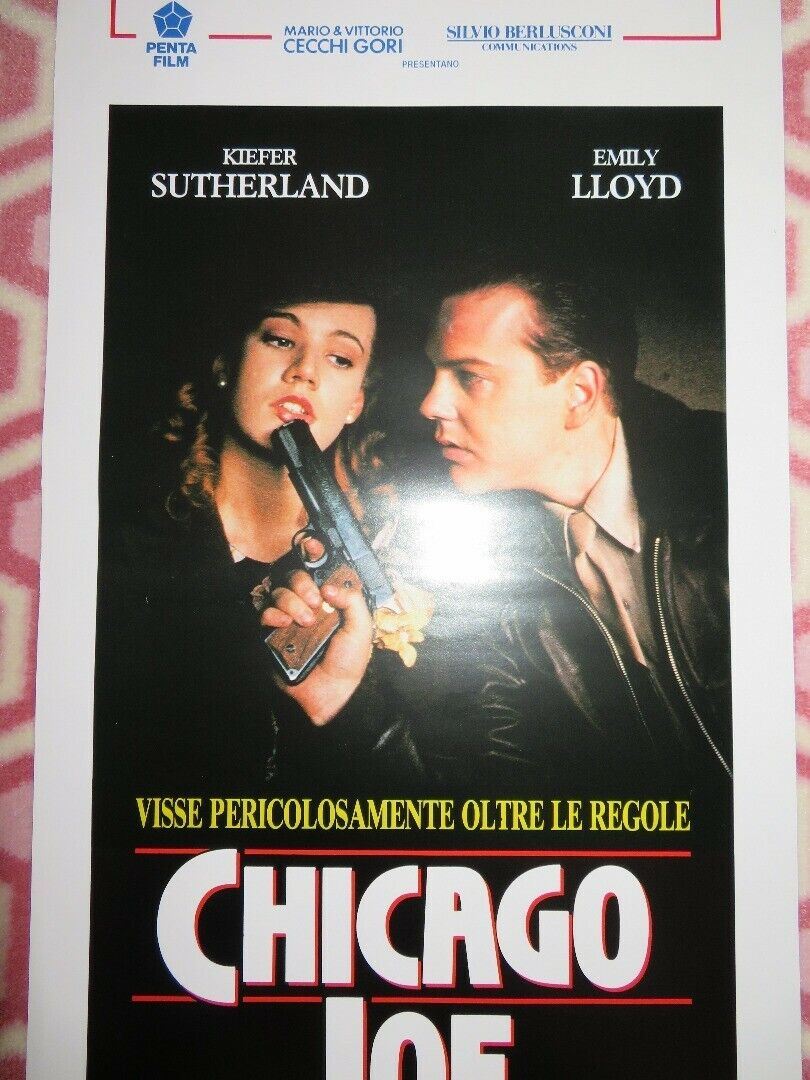 CHICAGO JOE ITALIAN LOCANDINA (27.5"x 13") POSTER KIEFER SUTHERLAND EMILY LLOYD Rendezvous Cinema Movie posters