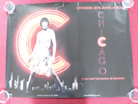 CHICAGO UK QUAD (30"x 40") ROLLED POSTER CATHERINE ZETA - JONES R. ZELLWEGER 2002 Rendezvous Cinema Movie posters