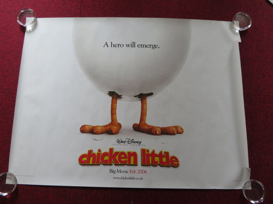 CHICKEN LITTLE UK QUAD (30"x 40") ROLLED POSTER ZACH BRAFF GARRY MARSHALL 2005 Rendezvous Cinema Movie posters