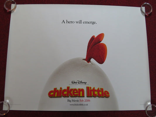 CHICKEN LITTLE UK QUAD (30"x 40") ROLLED POSTER ZACH BRAFF GARRY MARSHALL 2005 Rendezvous Cinema Movie posters