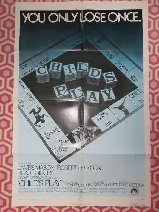 CHILDS PLAY US ONE SHEET POSTER JAMES MASON ROBERT PRESTON 1972 - Rendezvous Cinema