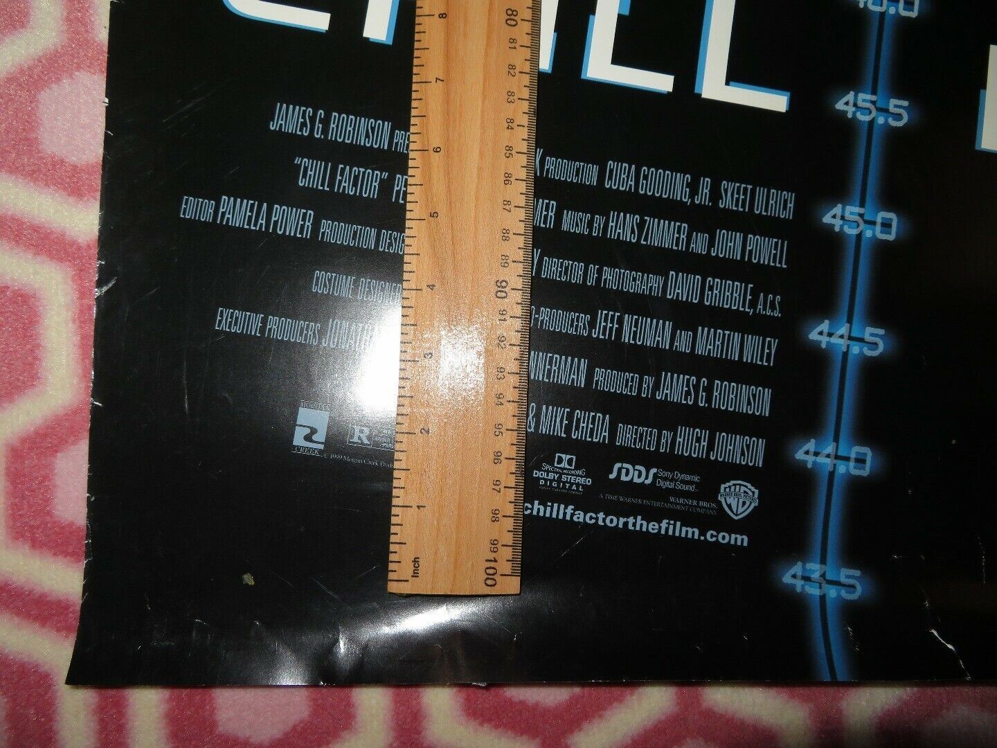 CHILL FACTOR US ONE SHEET ROLLED POSTER CUBA GODING JR. SKEET ULRICH Movie posters
