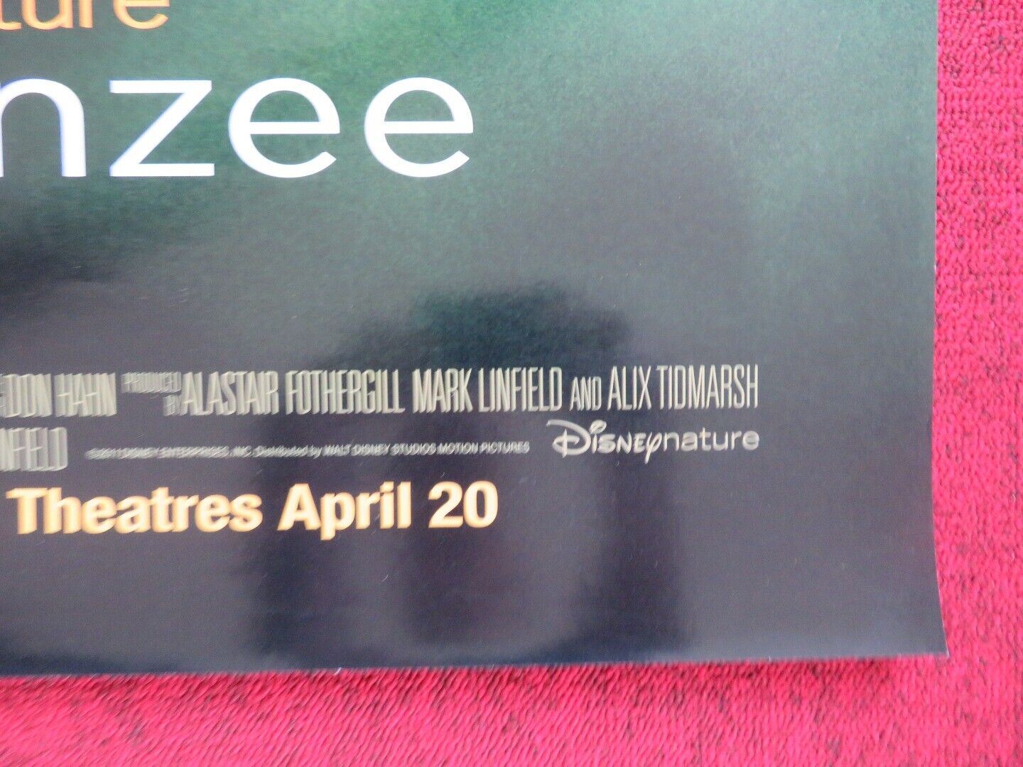 CHIMPANZEE US ONE SHEET ROLLED POSTER DISNEY TIM ALLEN 2012 Movie posters