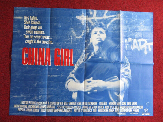 CHINA GIRL UK QUAD POSTER JAMES RUSSO RICHARD PANEBIANCO 1987 Movie posters