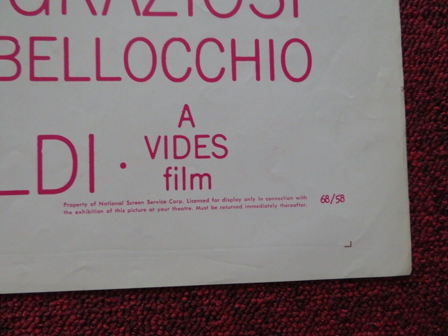 CHINA IS NEAR FOLDED US ONE SHEET POSTER GLAUCO MAURI ELDA TATTOLI 1968 Movie posters