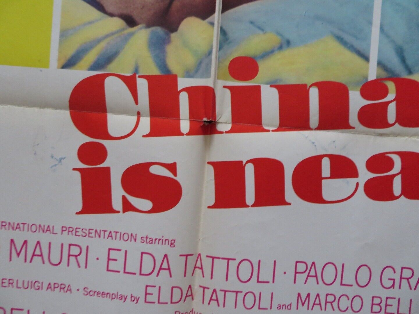 CHINA IS NEAR FOLDED US ONE SHEET POSTER GLAUCO MAURI ELDA TATTOLI 1968 Movie posters