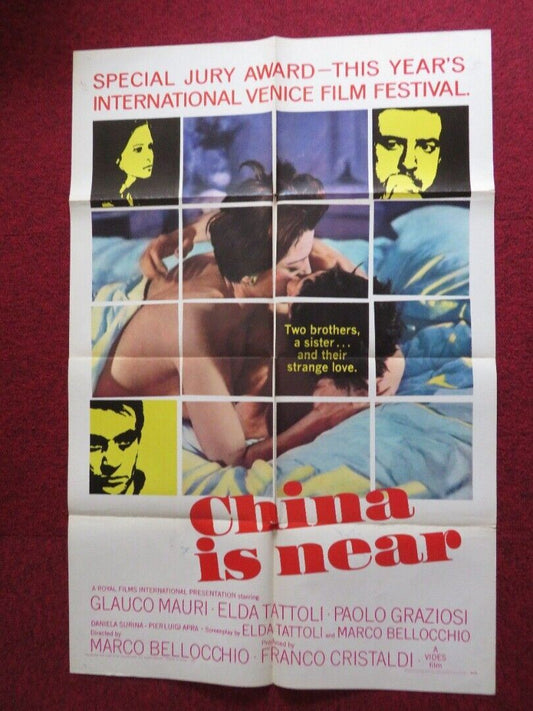 CHINA IS NEAR FOLDED US ONE SHEET POSTER GLAUCO MAURI ELDA TATTOLI 1968 Movie posters