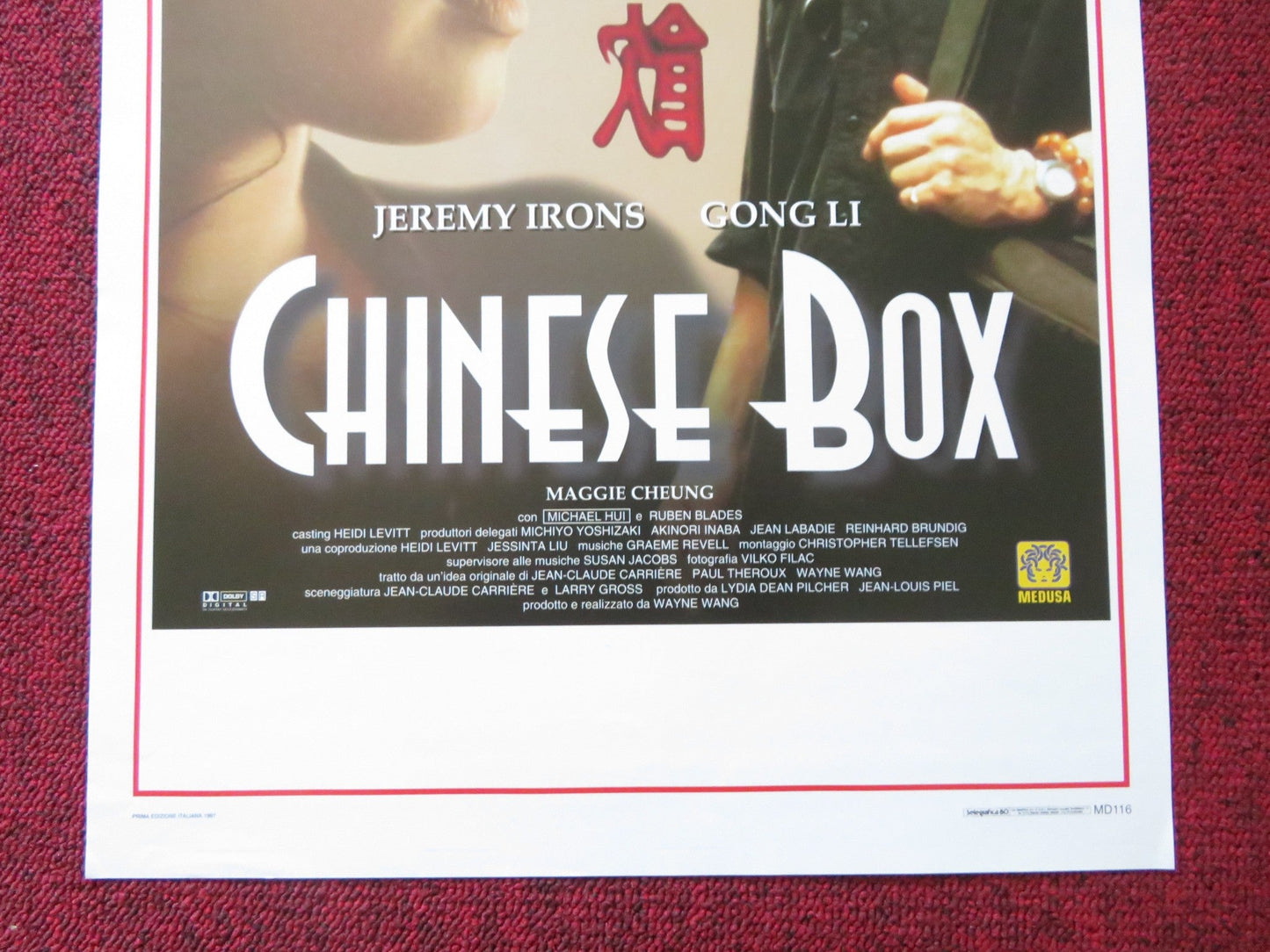 CHINESE BOX ITALIAN LOCANDINA POSTER JEREMY IRONS GONG LI 1997 Rendezvous Cinema Movie posters