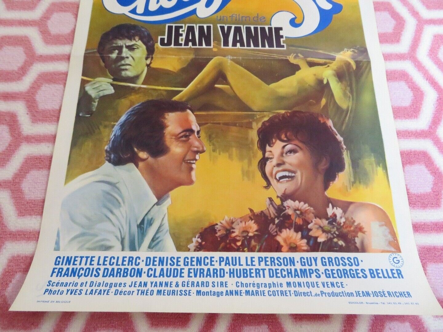 CHOBIZENSSE BELGIUM (21.5"x 14.5") POSTER JEAN YANNE ROBERT HIRSCH 1975 - Rendezvous Cinema