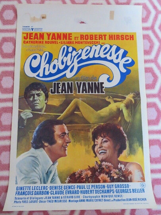 CHOBIZENSSE BELGIUM (21.5"x 14.5") POSTER JEAN YANNE ROBERT HIRSCH 1975 - Rendezvous Cinema