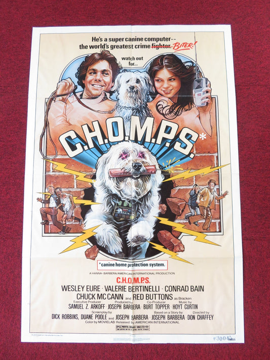 C.H.O.M.P.S FOLDED US ONE SHEET POSTER WESLEY EURE VALERIE BERTINELLI 1979 Rendezvous Cinema Movie posters