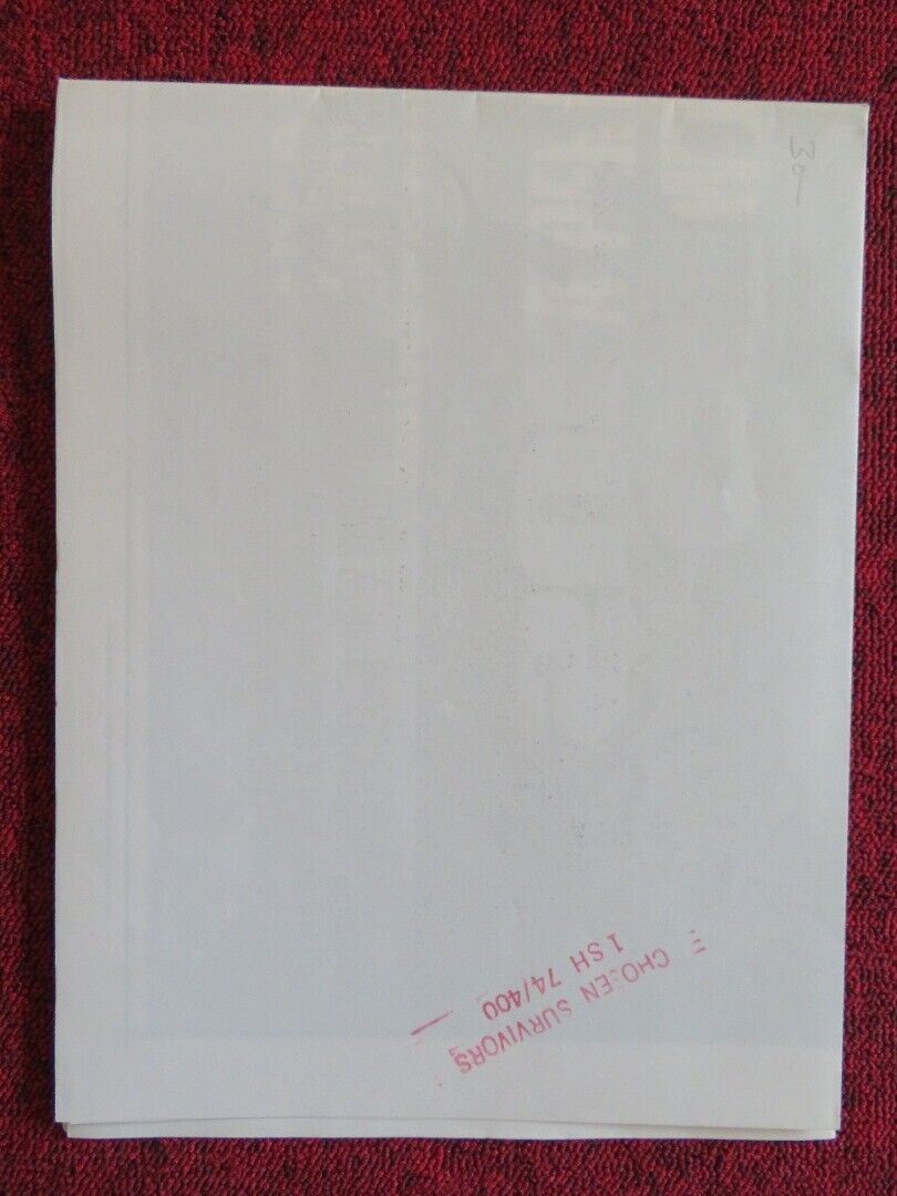 CHOSEN SURVIVORS FOLDED US ONE SHEET POSTER JACKIE COOPER ALEX CORD 1974 Movie posters