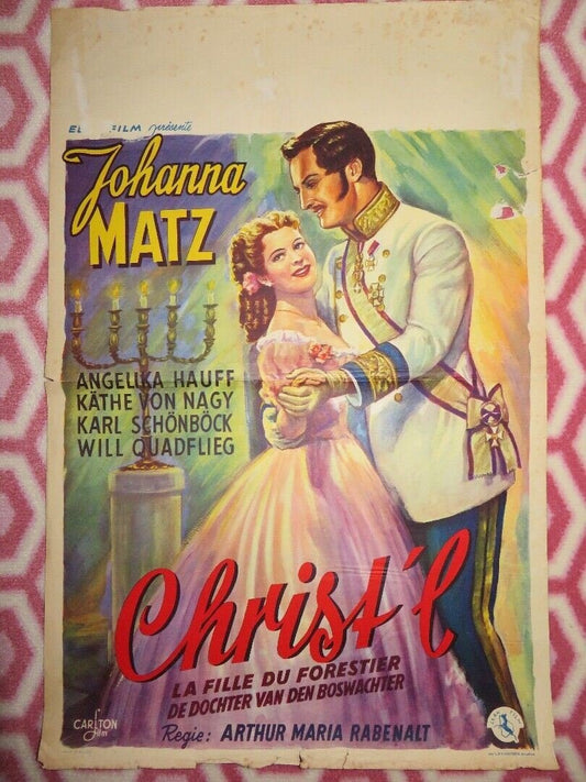 CHRIST'E/ DIE FORSTERCHRISTL BELGIUM (21.5"x 14") POSTER JOHANNA MATZ 1952 Movie posters